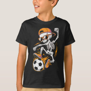 Halloween skelet grappige voetbalshirt voor tiener t-shirt