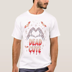 Halloween Skelet handen Hart, Vleermuizen & Bloed T-shirt