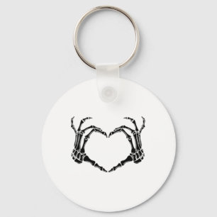Halloween Skelet Hart Handen Sleutelhanger