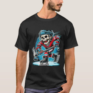 Halloween Skelet Hockey T-shirt