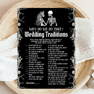 Halloween Skelet Huwelijks Tradities Bruidspeel Kaart