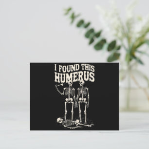 Halloween skelet Ik vond humerus grappig kostuum Briefkaart