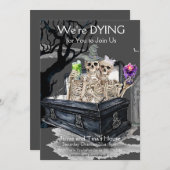 Halloween skelet koppel kostuum partij kaart (Voorkant / Achterkant)