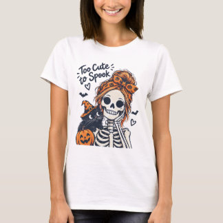 Halloween Skelet Meisje Te Schattig Om Te Bang Te T-shirt