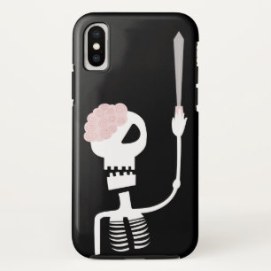 Halloween skelet met een zwaard iPhone x hoesje