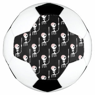 Halloween skelet met een zwaard voetbal