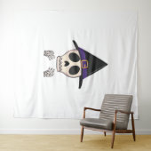 Halloween Skelet ontwerp, Spooky Halloween Wandkleed (In Situ (horizontaal))