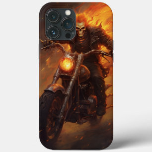 Halloween Skelet op Fiets Griezelen iPhone 13 Pro Max Hoesje