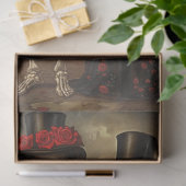 Halloween Skelet Paar Decoupage Tissuepapier (Geschenk)