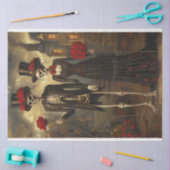 Halloween Skelet Paar Decoupage Tissuepapier (Craft)