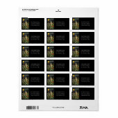 Halloween Skelet  retour adres label (Full Sheet)