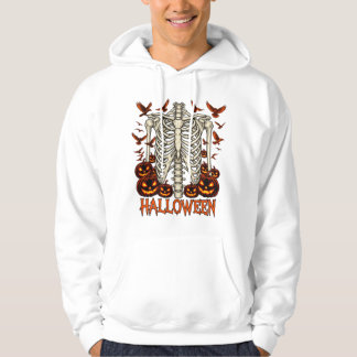 Halloween skelet ribbenkast hoodie
