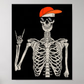 Halloween Skelet Rock On Hand Skelet M Poster (Voorkant)