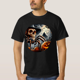 Halloween Skelet Spider & Pompoenen T-Shirt