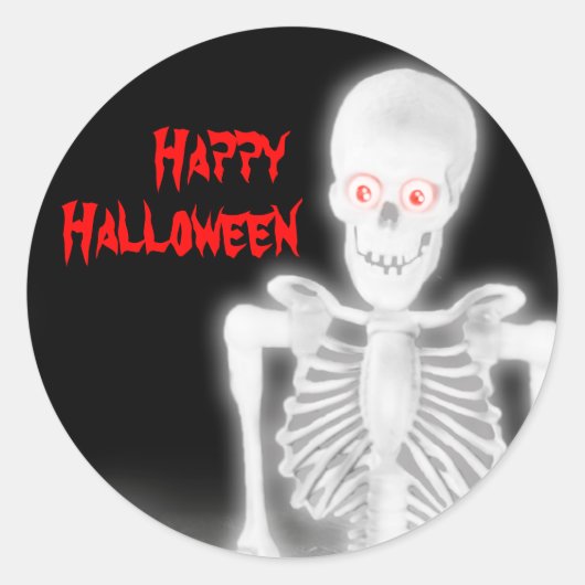 Halloween Skelet Sticker (Voorkant)