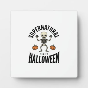 Halloween Skelet Supernatuurlijk Grappig Vintage_1 Fotoplaat