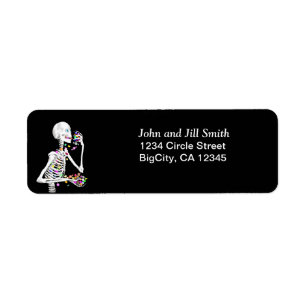 Halloween Skelet Treats Etiket