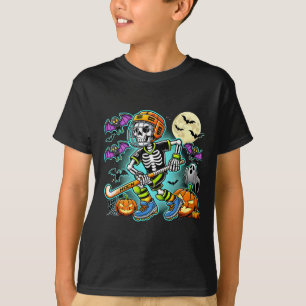 Halloween Skelet Veldhockey  T-shirt