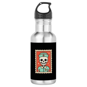 Halloween Skelet Verpleegster Stempel Ontwerp_1 Waterfles