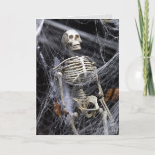 halloween skelet wenskaart kaart