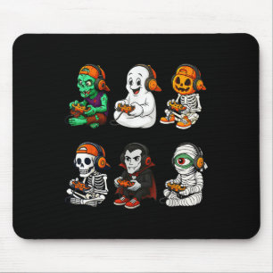 Halloween skelet, zombie gamer video gamen muismat