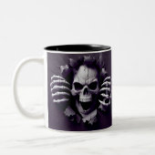 Halloween Skeleton 3D Mug Tweekleurige Koffiemok (Links)