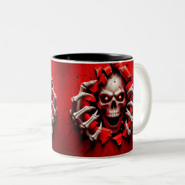 Halloween Skeleton 3D Mug Tweekleurige Koffiemok