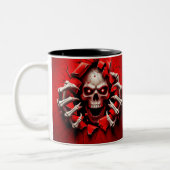 Halloween Skeleton 3D Mug Tweekleurige Koffiemok (Links)