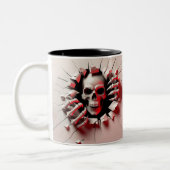 Halloween Skeleton 3D Mug Tweekleurige Koffiemok (Links)