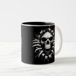 Halloween Skeleton 3D Mug Tweekleurige Koffiemok