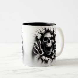 Halloween Skeleton 3D Mug Tweekleurige Koffiemok