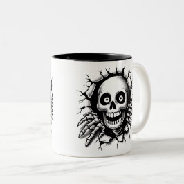 Halloween Skeleton 3D Mug Tweekleurige Koffiemok