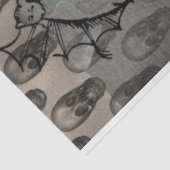 Halloween Skeleton and White Calla Lilies Ephemera Tissuepapier (Detail)