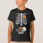 Halloween Skeleton Baby Rib Cage Maternity Pregnan T-shirt (Voorkant)