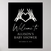 Halloween Skeleton Baby shower Affiche de bienvenu (Devant)