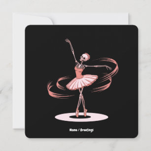 Halloween Skeleton Ballerina Ballet Danskostuum Kaart