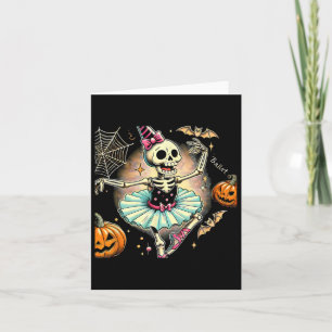 Halloween Skeleton Ballet Dansen Ballerina Kaart