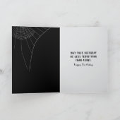 Halloween Skeleton Birthday Cupcake Kaart (Binnen)