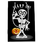 Halloween Skeleton Black Medium Cadeauzakje (Voorkant)