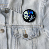 Halloween Skeleton Buttonnen Ronde Button 5,7 Cm (In situ)