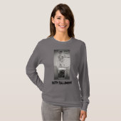 Halloween Skeleton Coffee Break Womens T-Shirt (Voorkant volledig)
