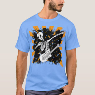 Halloween Skeleton Dab Guitar 1567 T-shirt