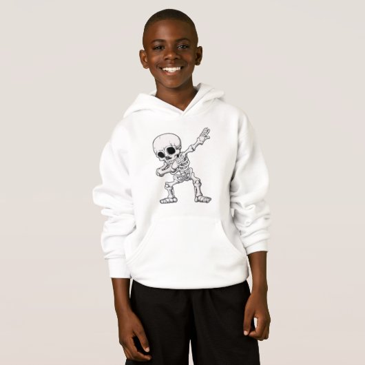Halloween Skeleton Dabbing T-shirt (Voorkant volledig)