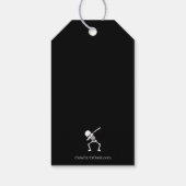 Halloween Skeleton Dabbing Trick or treat Cadeaulabel (Achterkant)