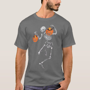 Halloween Skeleton Dansende Snoep Pumpkin JackoLan T-shirt