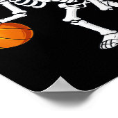 Halloween Skeleton Dribbling Basketball Boys Girls Poster (Hoek)