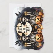 Halloween Skeleton Duo Invitation – Trick or Treat (Dos)