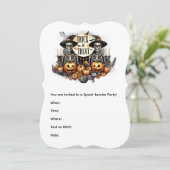 Halloween Skeleton Duo Invitation – Trick or Treat (Debout devant)