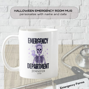 Halloween Skeleton Emergency Department Medical Koffiemok