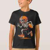Halloween Skeleton Funny Football Shirt For Teens (Voorkant)